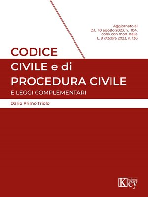 cover image of Codice civile e di procedura civile 2023